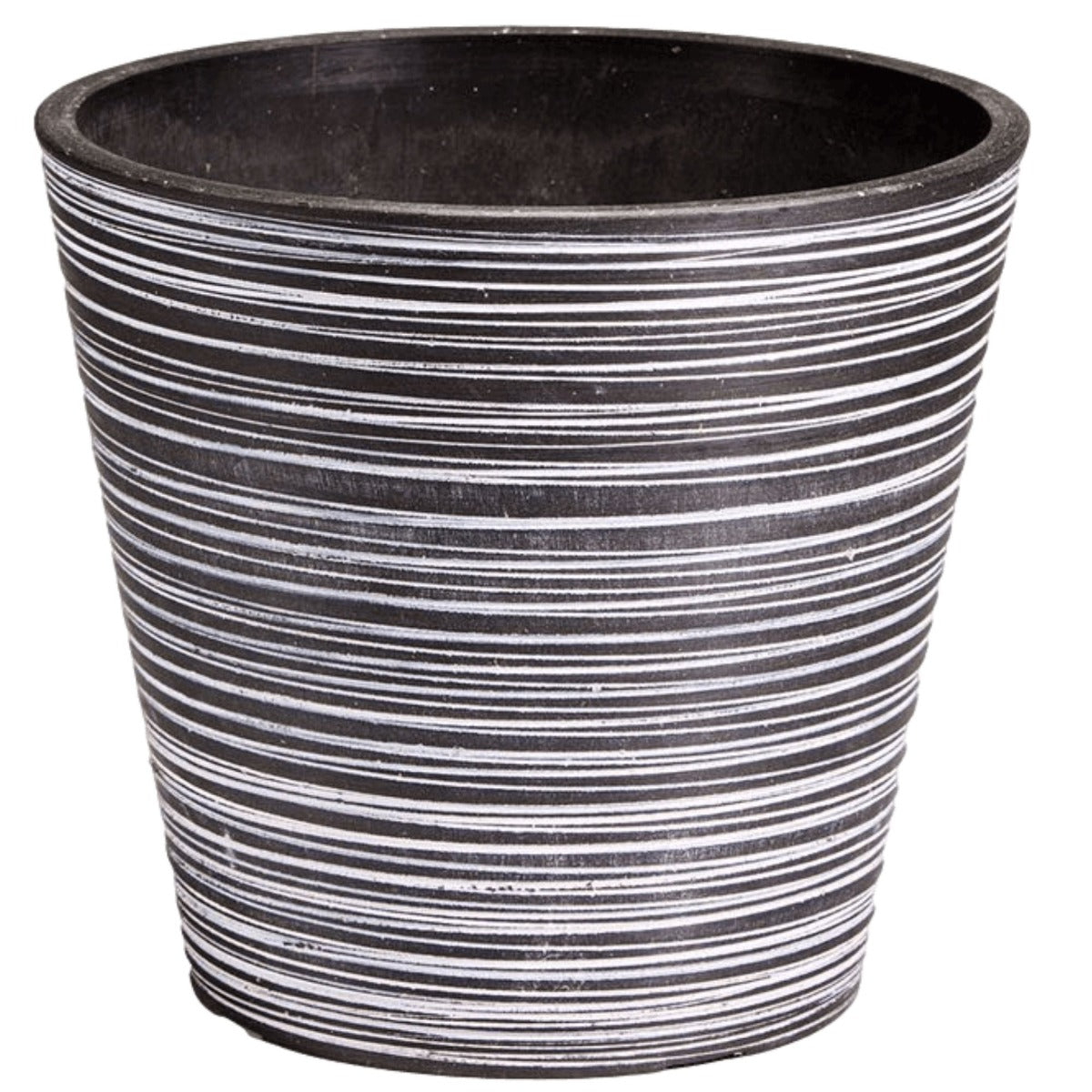 White Engraved Pot 17cm